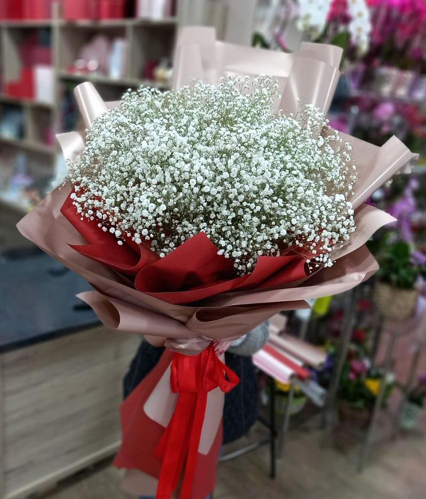 Букет Белые хлопья в Луховке Букет цветов из: Гипсофила в Луховке
