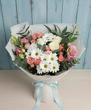 Букет цветов из:  Розы, Лизиантусы и Хризантемы #REPLACE_PRED# Луховке