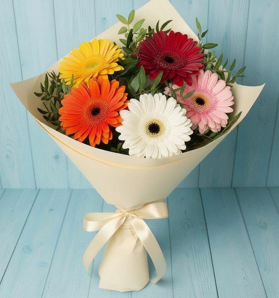 Букет цветов из: Герберы в Луховке