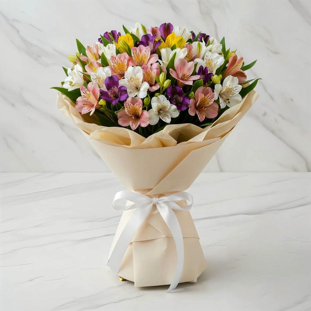 Букет цветов из: Альстромерии в Луховке