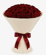 Букет 101 Бордовая роза Блэк Бакарра в Луховке