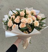 Букет Кремовые розы Латте в Луховке