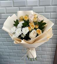 Букет цветов из:  Розы и Хризантемы в Луховке