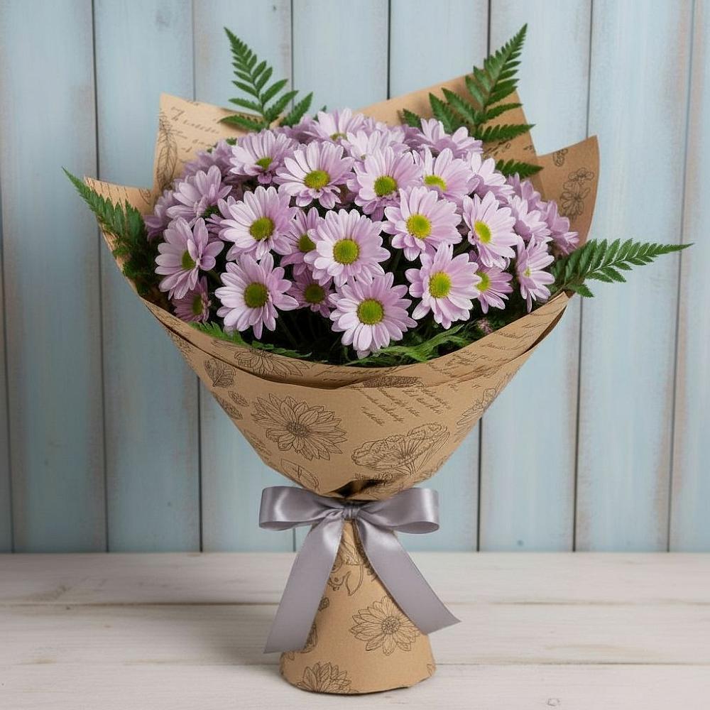 Букет цветов из: Хризантемы в Луховке