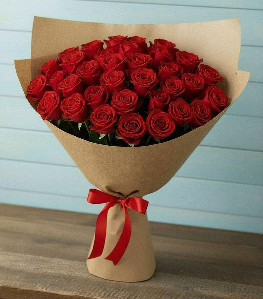 Букет Красные розы Милано в Луховке
