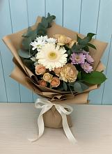 Букет цветов из:  Герберы и Хризантемы в Луховке