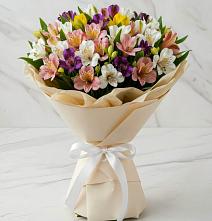 Букет цветов из:  Альстромерии #REPLACE_PRED# Луховке