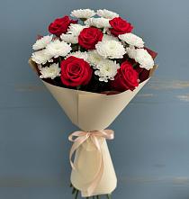 Букет цветов из:  Розы и Хризантемы в Луховке