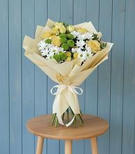 Букет цветов из:  Хризантемы и Розы #REPLACE_PRED# Луховке