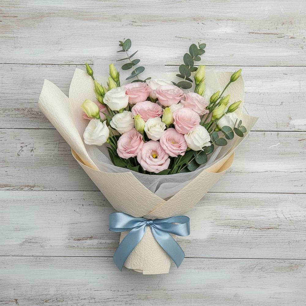 Букет цветов из: Лизиантусы в Луховке